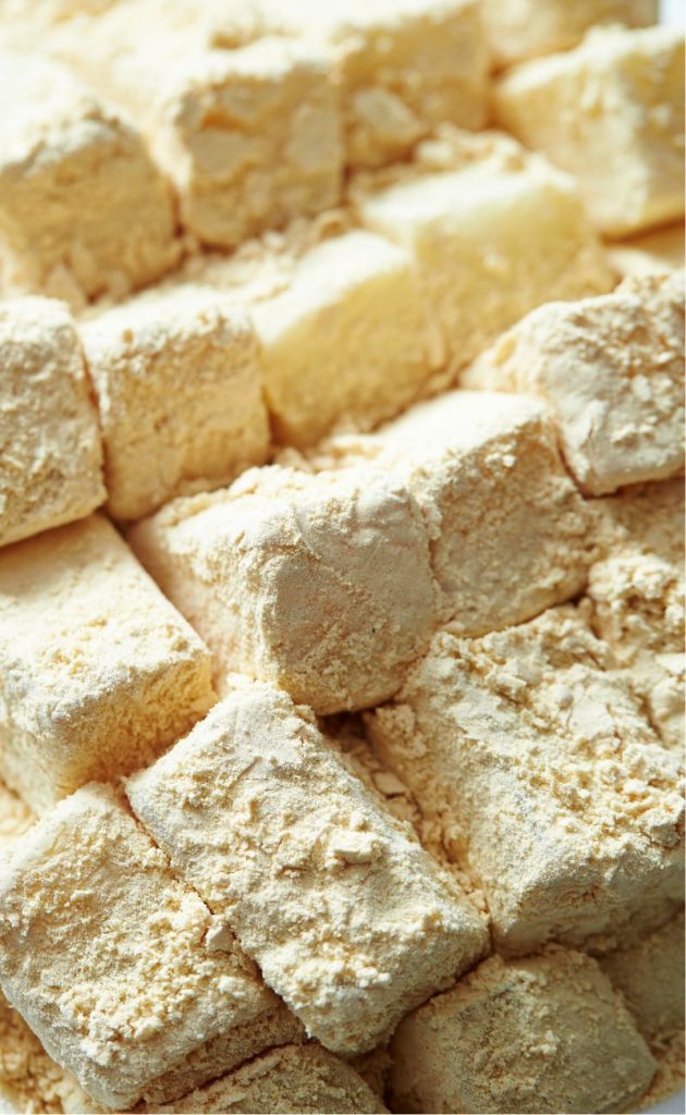 Injeolmi coated in soybean powder via Freedom to Wander